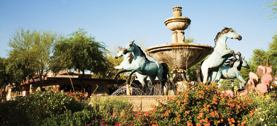 Fountains in Old Town Scottsdale